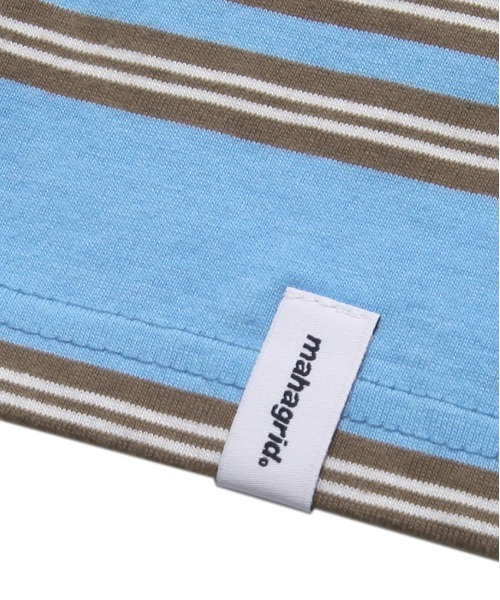 MAHAGRID（マハグリッド）の「【mahagrid】ROPE LOGO STRIPED TEE / マハグリッド ロープ ロゴ ストライプ Tシャツ（Tシャツ/カットソー・メンズ・ブラック/ブルー/ピンク・X-LARGE/MEDIUM/SMALL/LARGE）」の15枚目の写真