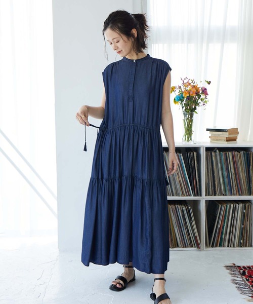 セール テンセルデニムワンピース Web限定 一部店舗 ワンピース Jines ジネス のファッション通販 Zozotown