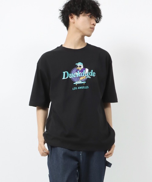 Duck Dude(ダックデュード)の「DUCK DUDE/ダックデュード サテンワッペン サークル アーチロゴ ビッグシルエット Tシャツ(Tシャツ/カットソー・レディース・ホワイト/ブラック/パープル/イエロー/ホワイト系その他/ブラック系その他・M/L/XL)」の17枚目の写真