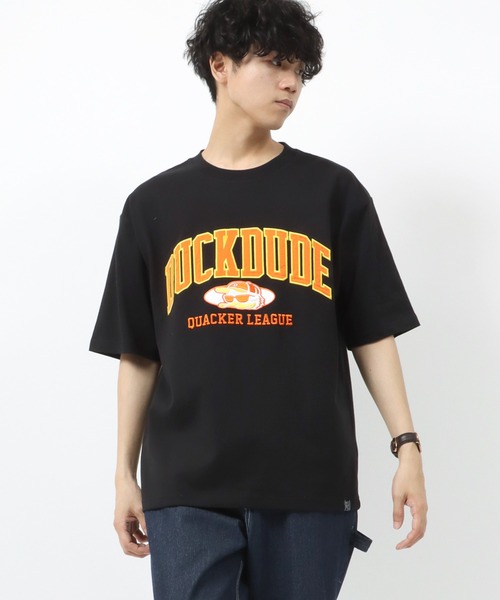 Duck Dude(ダックデュード)の「DUCK DUDE/ダックデュード サテンワッペン サークル アーチロゴ ビッグシルエット Tシャツ(Tシャツ/カットソー・レディース・ホワイト/ブラック/パープル/イエロー/ホワイト系その他/ブラック系その他・M/L/XL)」の18枚目の写真