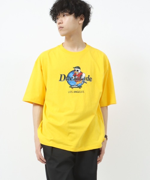 Duck Dude(ダックデュード)の「DUCK DUDE/ダックデュード サテンワッペン サークル アーチロゴ ビッグシルエット Tシャツ(Tシャツ/カットソー・レディース・ホワイト/ブラック/パープル/イエロー/ホワイト系その他/ブラック系その他・M/L/XL)」の20枚目の写真
