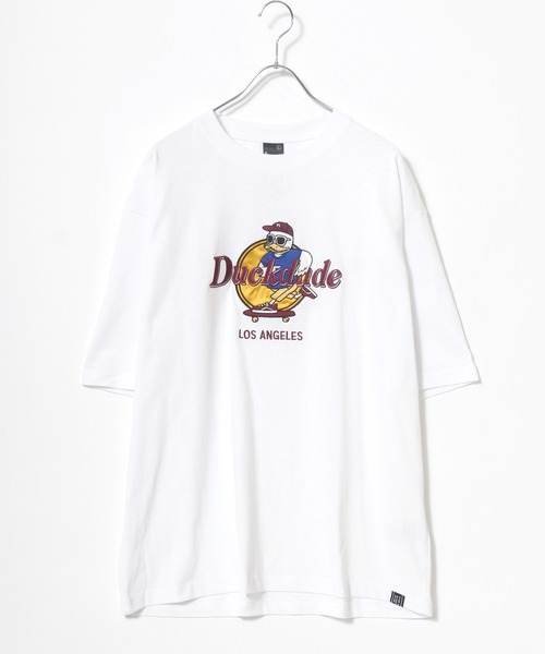 Duck Dude(ダックデュード)の「DUCK DUDE/ダックデュード サテンワッペン サークル アーチロゴ ビッグシルエット Tシャツ(Tシャツ/カットソー・レディース・ホワイト/ブラック/パープル/イエロー/ホワイト系その他/ブラック系その他・M/L/XL)」の22枚目の写真