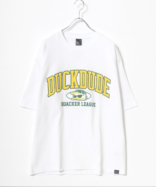 Duck Dude(ダックデュード)の「DUCK DUDE/ダックデュード サテンワッペン サークル アーチロゴ ビッグシルエット Tシャツ(Tシャツ/カットソー・レディース・ホワイト/ブラック/パープル/イエロー/ホワイト系その他/ブラック系その他・M/L/XL)」の21枚目の写真