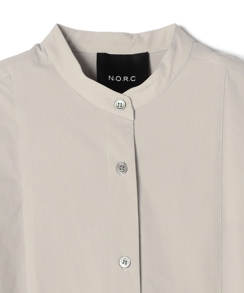 N.O.R.C(ノーク)の「ストレッチタフタシャツワンピース(シャツワンピース・レディース・ライトグレー/ブラック/イエロー/カーキ・M/S)」の14枚目の写真