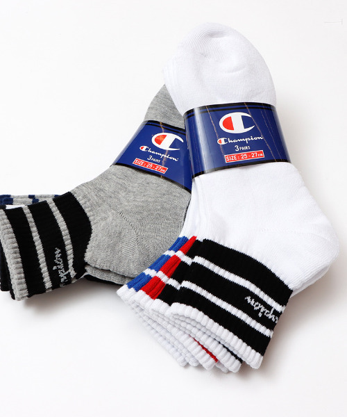 Champion（チャンピオン）の「CHAMPION/チャンピオン ソックス クォーターレングスライン 3足セットCMSCU202（ソックス/靴下・メンズ・マルチ・M）」の6枚目の写真