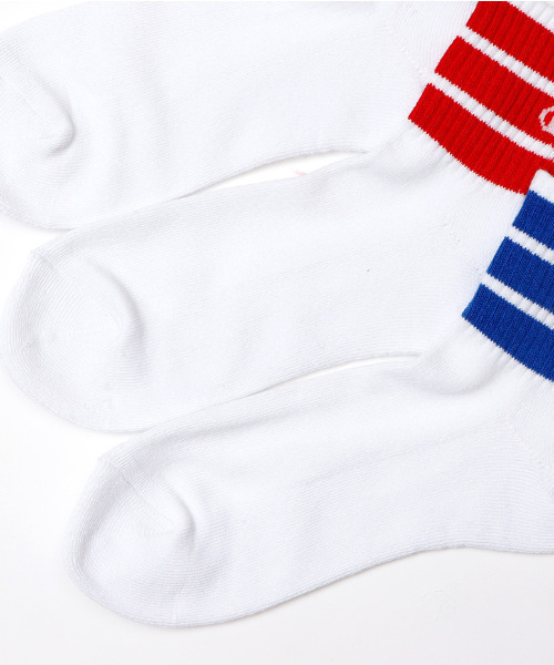 Champion（チャンピオン）の「CHAMPION/チャンピオン ソックス クォーターレングスライン 3足セットCMSCU202（ソックス/靴下・メンズ・マルチ・M）」の4枚目の写真