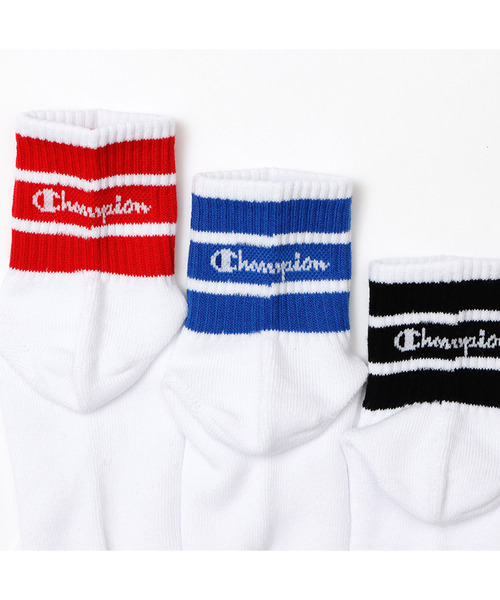 Champion（チャンピオン）の「CHAMPION/チャンピオン ソックス クォーターレングスライン 3足セットCMSCU202（ソックス/靴下・メンズ・マルチ・M）」の5枚目の写真