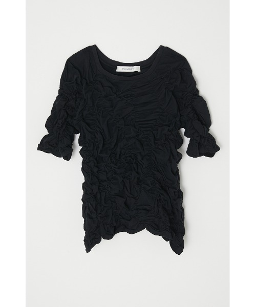 IRREGULAR SHIRRING TOP レディース MOUSSY（マウジー）の「RANDOM SHIRRING トップス（Tシャツ