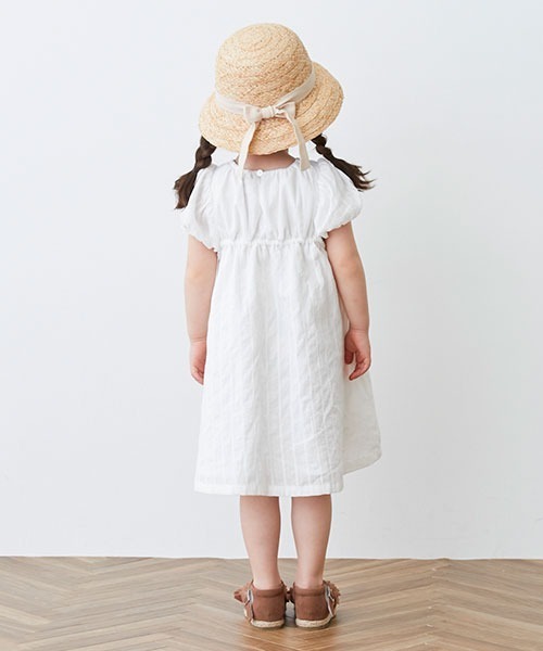 petit main（プティマイン）の「【リンク】花刺しゅうワンピース（ワンピース・キッズ・ピンク/キナリ・110cm/80ｃｍ/130cm/90cm/120cm/100cm）」の3枚目の写真