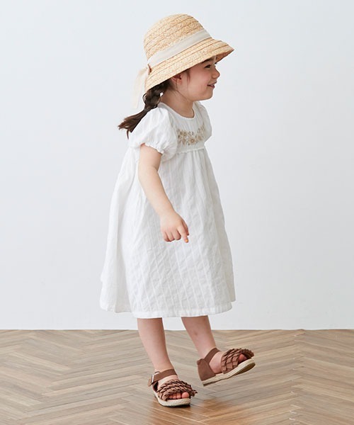 petit main（プティマイン）の「【リンク】花刺しゅうワンピース（ワンピース・キッズ・ピンク/キナリ・110cm/80ｃｍ/130cm/90cm/120cm/100cm）」の12枚目の写真