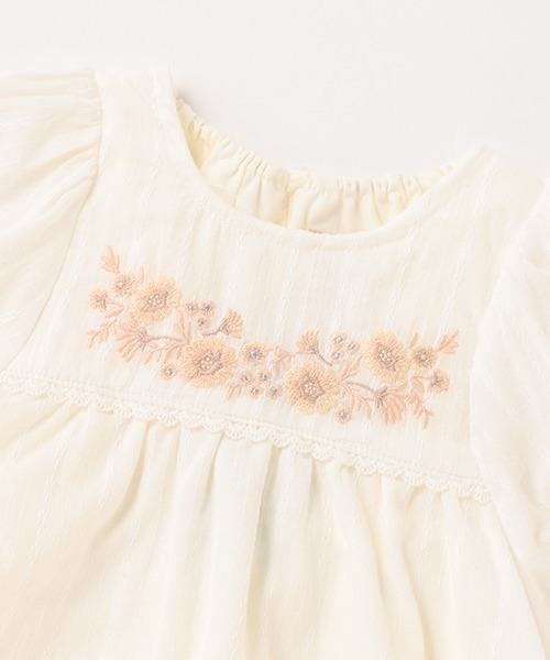 petit main（プティマイン）の「【リンク】花刺しゅうワンピース（ワンピース・キッズ・ピンク/キナリ・110cm/80ｃｍ/130cm/90cm/120cm/100cm）」の10枚目の写真