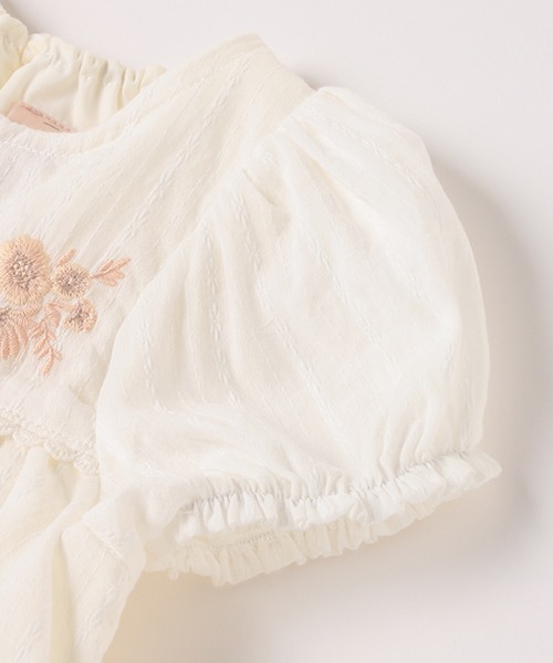 petit main（プティマイン）の「【リンク】花刺しゅうワンピース（ワンピース・キッズ・ピンク/キナリ・110cm/80ｃｍ/130cm/90cm/120cm/100cm）」の5枚目の写真