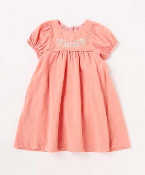 petit main（プティマイン）の「【リンク】花刺しゅうワンピース（ワンピース・キッズ・ピンク/キナリ・110cm/80ｃｍ/130cm/90cm/120cm/100cm）」の6枚目の写真