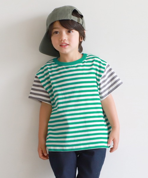 セール キッズ 配色ボーダー半袖tシャツ Tシャツ カットソー Coca Coca コカ のファッション通販 Zozotown