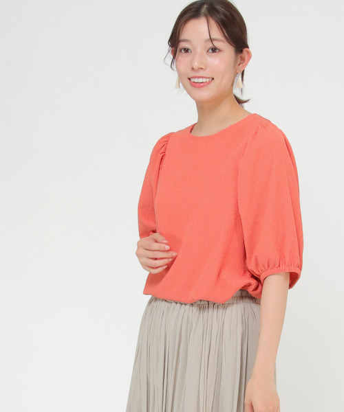 LBC(エルビーシー)の「楊柳Tブラウス(Tシャツ/カットソー・レディース・ブラック/ダークグリーン/ブラウン/オレンジ・M/L)」の4枚目の写真