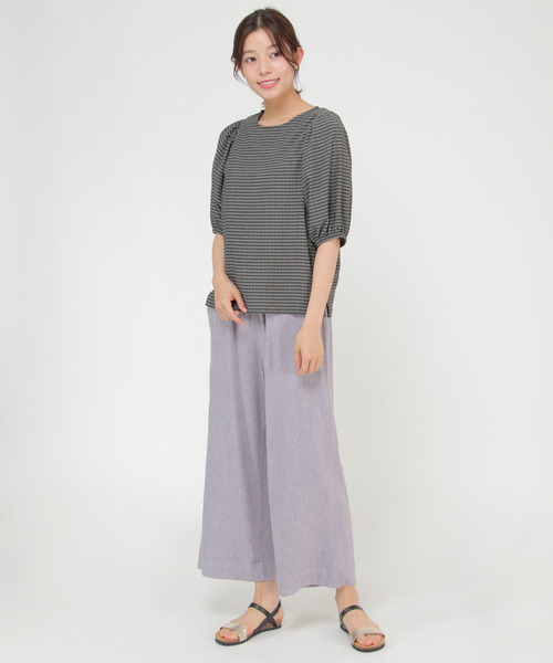 LBC(エルビーシー)の「楊柳Tブラウス(Tシャツ/カットソー・レディース・ブラック/ダークグリーン/ブラウン/オレンジ・M/L)」の15枚目の写真