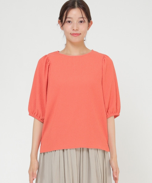 LBC(エルビーシー)の「楊柳Tブラウス(Tシャツ/カットソー・レディース・ブラック/ダークグリーン/ブラウン/オレンジ・M/L)」の8枚目の写真