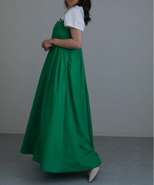 sakishimatokyo（サキシマトーキョー）の「ベアフレアワンピース（ワンピース・レディース・ホワイト/ブラック/グリーン/チャコールグレー・FREE）」の6枚目の写真