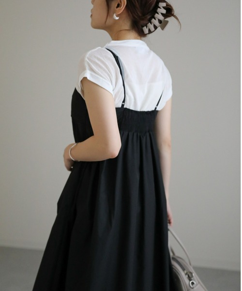 sakishimatokyo（サキシマトーキョー）の「ベアフレアワンピース（ワンピース・レディース・ホワイト/ブラック/グリーン/チャコールグレー・FREE）」の13枚目の写真