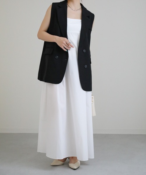 sakishimatokyo（サキシマトーキョー）の「ベアフレアワンピース（ワンピース・レディース・ホワイト/ブラック/グリーン/チャコールグレー・FREE）」の19枚目の写真