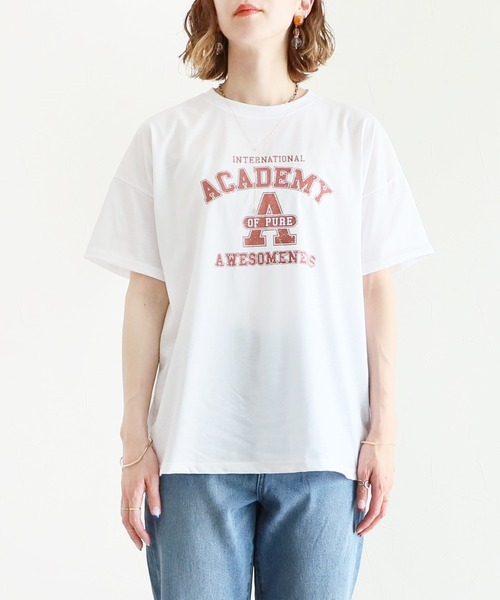 reca（レカ）の「ヴィンテージ風プリントロゴTシャツ（Tシャツ/カットソー・レディース・グリーン/ホワイト/グレー/クリーム・FREE）」の10枚目の写真