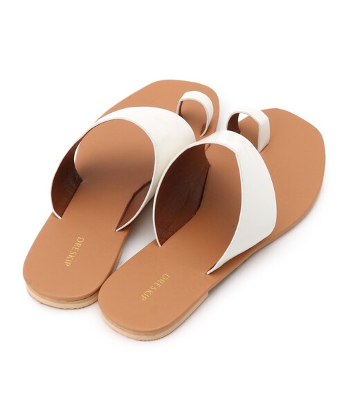 DRESKIP(ドレスキップ)の「◆ペタンコトングサンダル(サンダル・レディース・ブラック/アイボリー・45/35)」の5枚目の写真