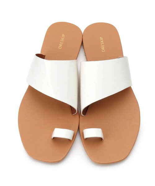 DRESKIP(ドレスキップ)の「◆ペタンコトングサンダル(サンダル・レディース・ブラック/アイボリー・45/35)」の6枚目の写真