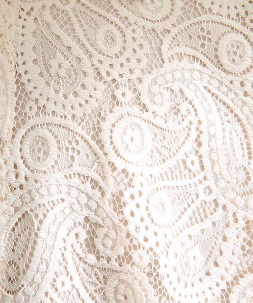 SENSE OF PLACE by URBAN RESEARCH（センスオブプレイスバイアーバンリサーチ）の「『ユニセックス』ペイズリーレースシャツ(5分袖)（シャツ/ブラウス・メンズ・アイボリー/チャコールグレー・MEDIUM/LARGE）」の15枚目の写真