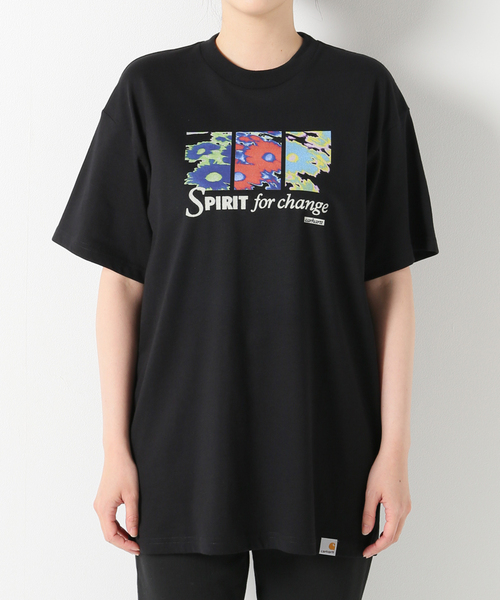 Carhartt WIP（カーハートダブリューアイピー）の「CARHARTT WIP S/S SPIRIT T-SHIRT（Tシャツ/カットソー・レディース・ホワイト/ブラック/パープル・SMALL/MEDIUM/X-SMALL）」の8枚目の写真