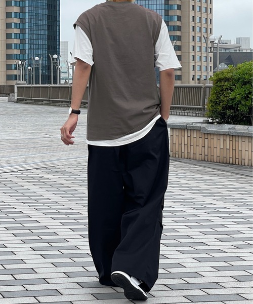 kutir(クティール)の「ビッグシルエットプリントタンクトップ(タンクトップ・メンズ・チャコールグレー/ブラック/オフホワイト・MEDIUM/LARGE)」の19枚目の写真