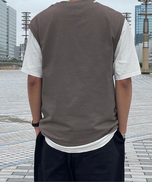 kutir(クティール)の「ビッグシルエットプリントタンクトップ(タンクトップ・メンズ・チャコールグレー/ブラック/オフホワイト・MEDIUM/LARGE)」の21枚目の写真