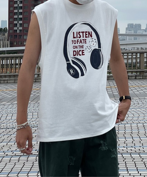 kutir(クティール)の「ビッグシルエットプリントタンクトップ(タンクトップ・メンズ・チャコールグレー/ブラック/オフホワイト・MEDIUM/LARGE)」の22枚目の写真