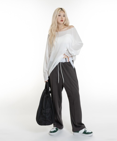 FOLLOWIN（フォロウィン）の「ポイントポケット巾着クロスバッグ（ショルダーバッグ・レディース・ブラック/ベージュ/グリーン・ONE SIZE）」の18枚目の写真