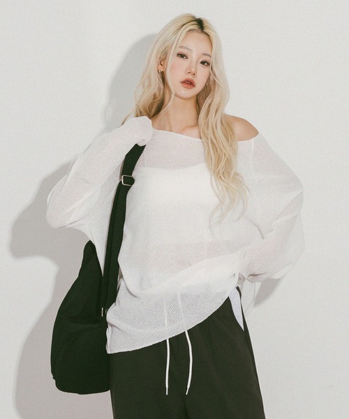 FOLLOWIN（フォロウィン）の「ポイントポケット巾着クロスバッグ（ショルダーバッグ・レディース・ブラック/ベージュ/グリーン・ONE SIZE）」の19枚目の写真