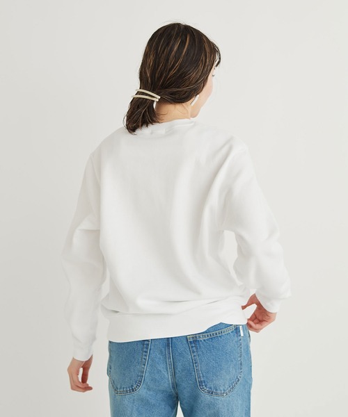 I am I in fact...(アイアムアイインファクト)の「LIP Applique 裏毛スウェット(スウェット・レディース・ホワイト/パープル・FREE)」の8枚目の写真