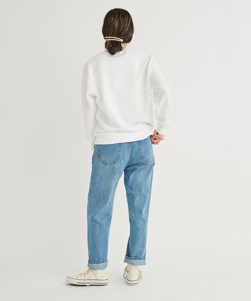 I am I in fact...(アイアムアイインファクト)の「LIP Applique 裏毛スウェット(スウェット・レディース・ホワイト/パープル・FREE)」の11枚目の写真