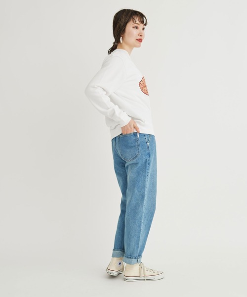 I am I in fact...(アイアムアイインファクト)の「LIP Applique 裏毛スウェット(スウェット・レディース・ホワイト/パープル・FREE)」の10枚目の写真