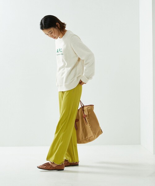 FREAK'S STORE（フリークスストア）の「メローリブカットパンツ（その他パンツ・レディース・ピンク/グレー/グリーン/ブラック/ライトグリーン・ﾌﾘ-）」の9枚目の写真