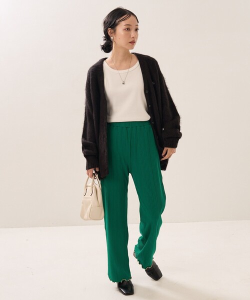 FREAK'S STORE（フリークスストア）の「メローリブカットパンツ（その他パンツ・レディース・ピンク/グレー/グリーン/ブラック/ライトグリーン・ﾌﾘ-）」の11枚目の写真