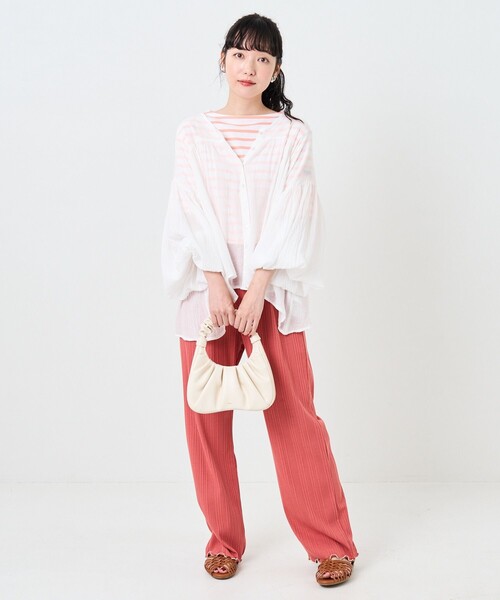 FREAK'S STORE（フリークスストア）の「メローリブカットパンツ（その他パンツ・レディース・ピンク/グレー/グリーン/ブラック/ライトグリーン・ﾌﾘ-）」の15枚目の写真