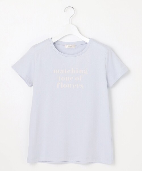 Feroux（フェルゥ）の「多色展開♪フラワートーンロゴTシャツ（Tシャツ 