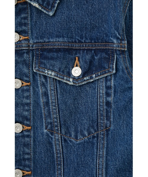 MOUSSY（マウジー）の「CROPPED DENIM ジャケット（デニムジャケット・レディース・ワンウォッシュ/ブルー・2/1）」の11枚目の写真