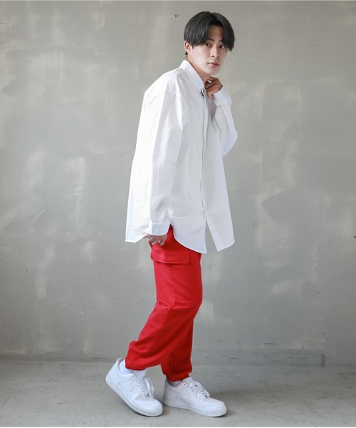 SPINNS（スピンズ）の「【4色展開】カラースウェットカーゴパンツ（カーゴパンツ・メンズ・アッシュグレー/ブラック/レッド/イエロー・M/L）」の20枚目の写真