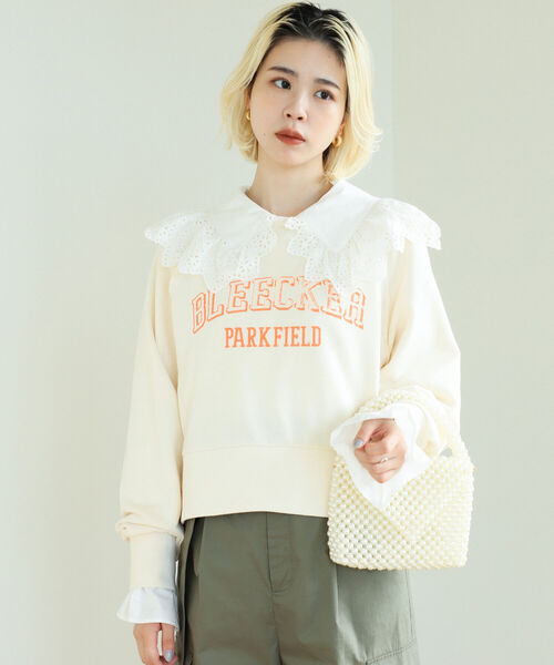 BeAMS DOT（ビームスドット）の「BeAMS DOT / ピグメント ロゴ ショートスウェット（スウェット・レディース・ホワイト系その他5/イエロー系その他5/ブラック系その他4・FREE）」の4枚目の写真