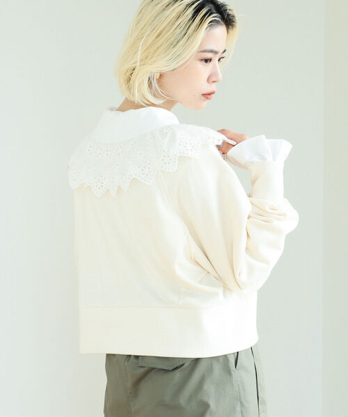 BeAMS DOT（ビームスドット）の「BeAMS DOT / ピグメント ロゴ ショートスウェット（スウェット・レディース・ホワイト系その他5/イエロー系その他5/ブラック系その他4・FREE）」の5枚目の写真