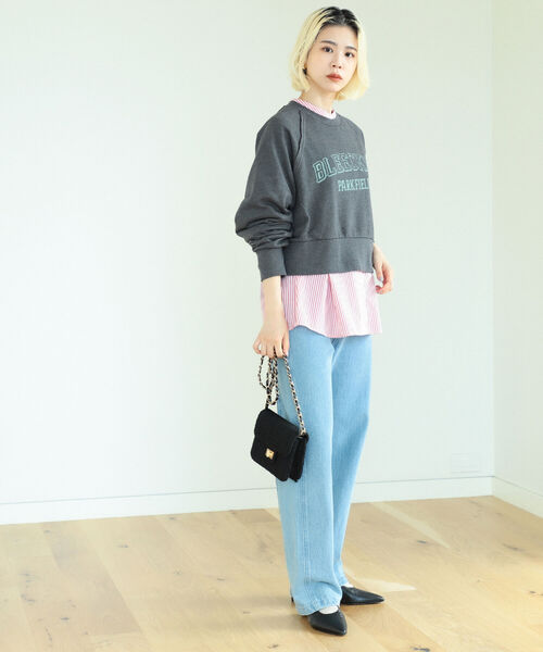 BeAMS DOT（ビームスドット）の「BeAMS DOT / ピグメント ロゴ ショートスウェット（スウェット・レディース・ホワイト系その他5/イエロー系その他5/ブラック系その他4・FREE）」の13枚目の写真