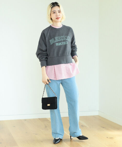 BeAMS DOT（ビームスドット）の「BeAMS DOT / ピグメント ロゴ ショートスウェット（スウェット・レディース・ホワイト系その他5/イエロー系その他5/ブラック系その他4・FREE）」の14枚目の写真