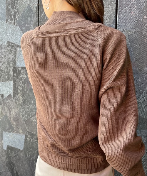 StyleSea(スタイルシー)の「深Vネックリブニット&ノースリーブニット セット(ニット/セーター・レディース・ブラック/グレー/モカ・FREE)」の18枚目の写真