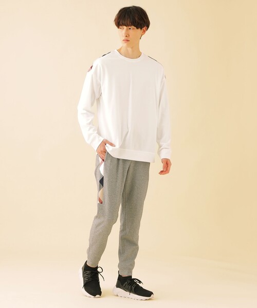 CB CRESTBRIDGE（シービークレストブリッジ）の「ラインチェックロンT（Tシャツ/カットソー・メンズ・ブラック/オフホワイト・M）」の3枚目の写真
