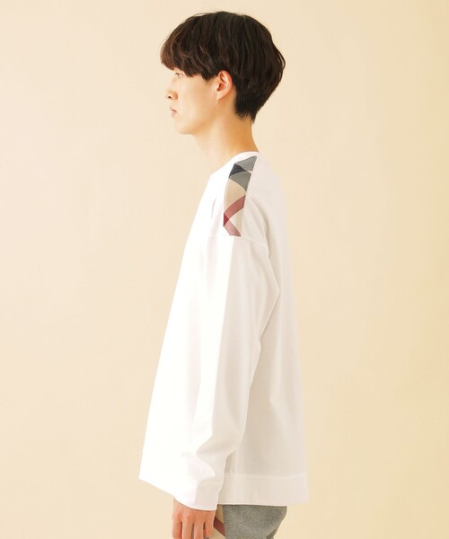 CB CRESTBRIDGE（シービークレストブリッジ）の「ラインチェックロンT（Tシャツ/カットソー・メンズ・ブラック/オフホワイト・M）」の4枚目の写真